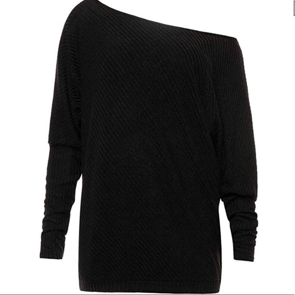 Beautiful women off shoulder loose sweater - Picture 3 of 8